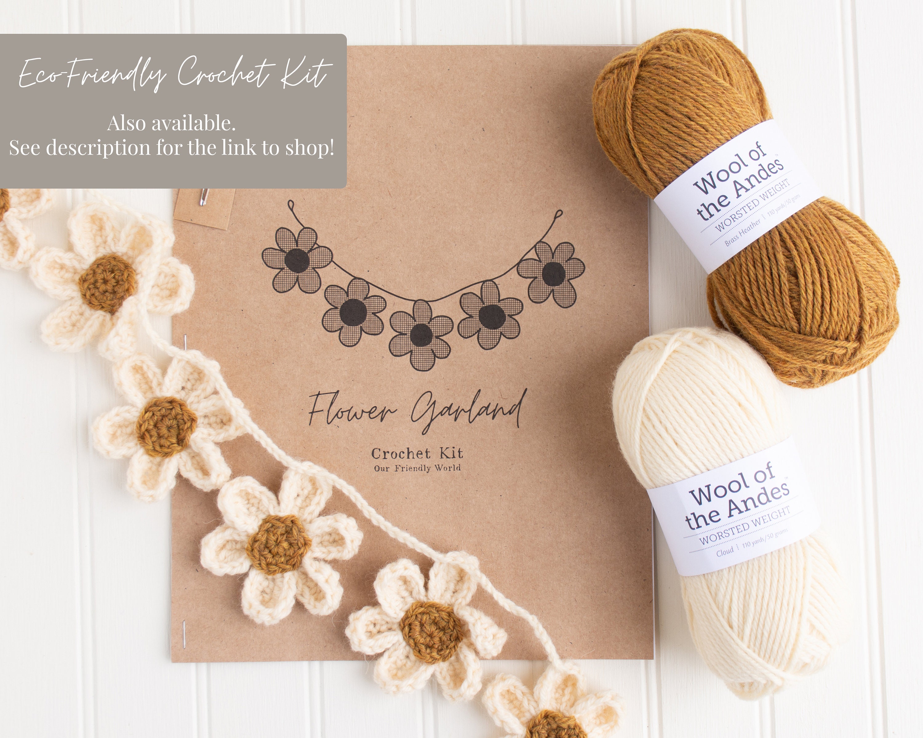 HANDYAY handyay crochet kit for beginners, little daisy crochet