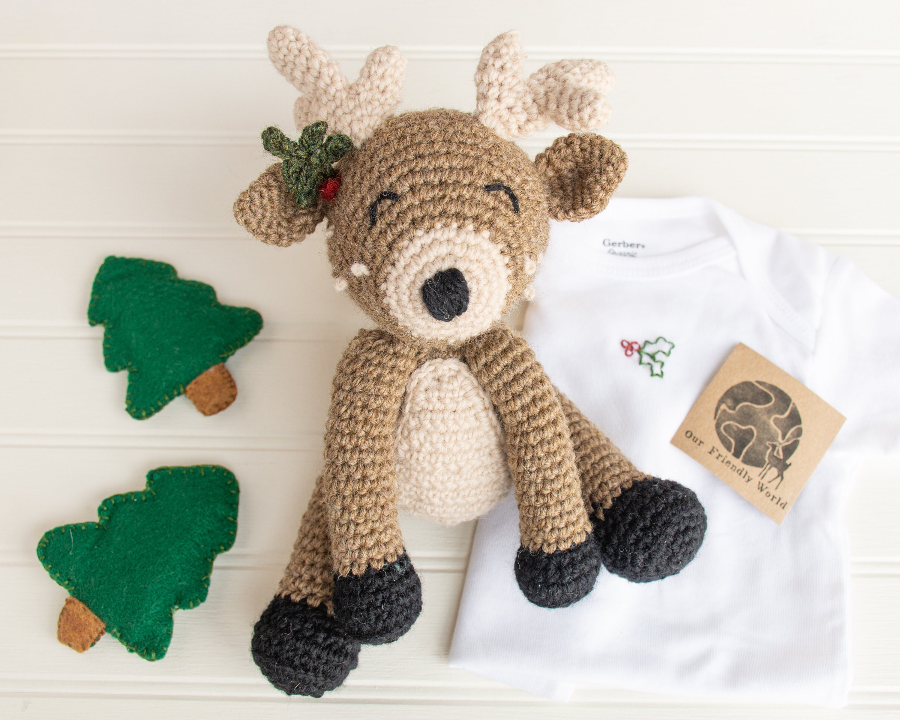 Christmas Reindeer stuffed animal organic stuffed toys all Etsy