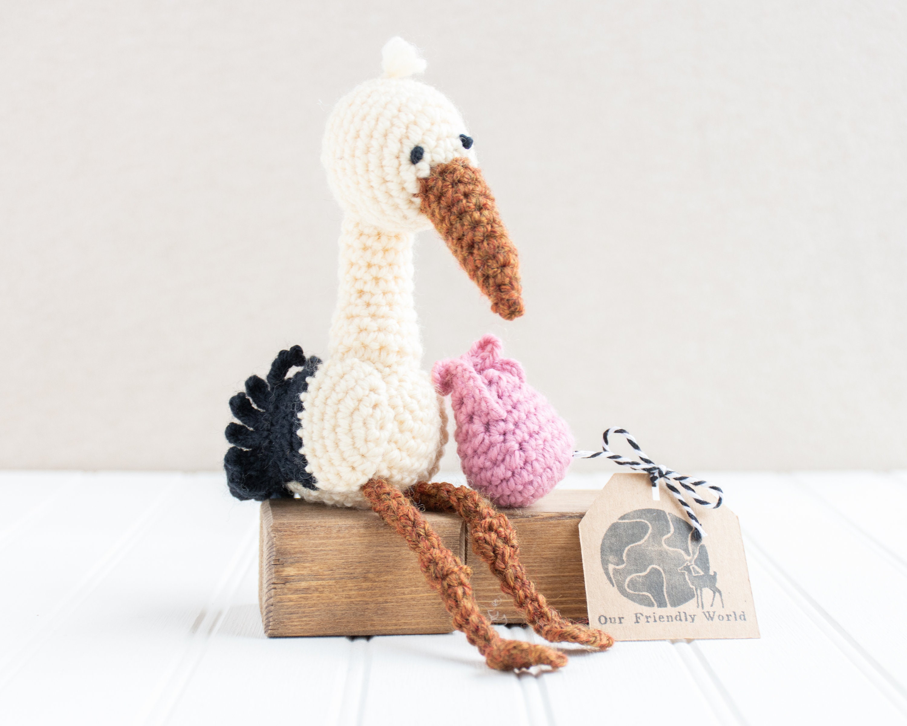 Organic Stuffed Animal Stork Baby Gift Stuffed Animal for Etsy