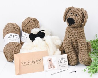 Crochet Kit, Dog Mom Gift, Dog Mom Mothers Day Gift, Crochet Gift Box, Crochet Gift for Mom, Puppy Lover Gift, Mothers Day Crochet Gift Set