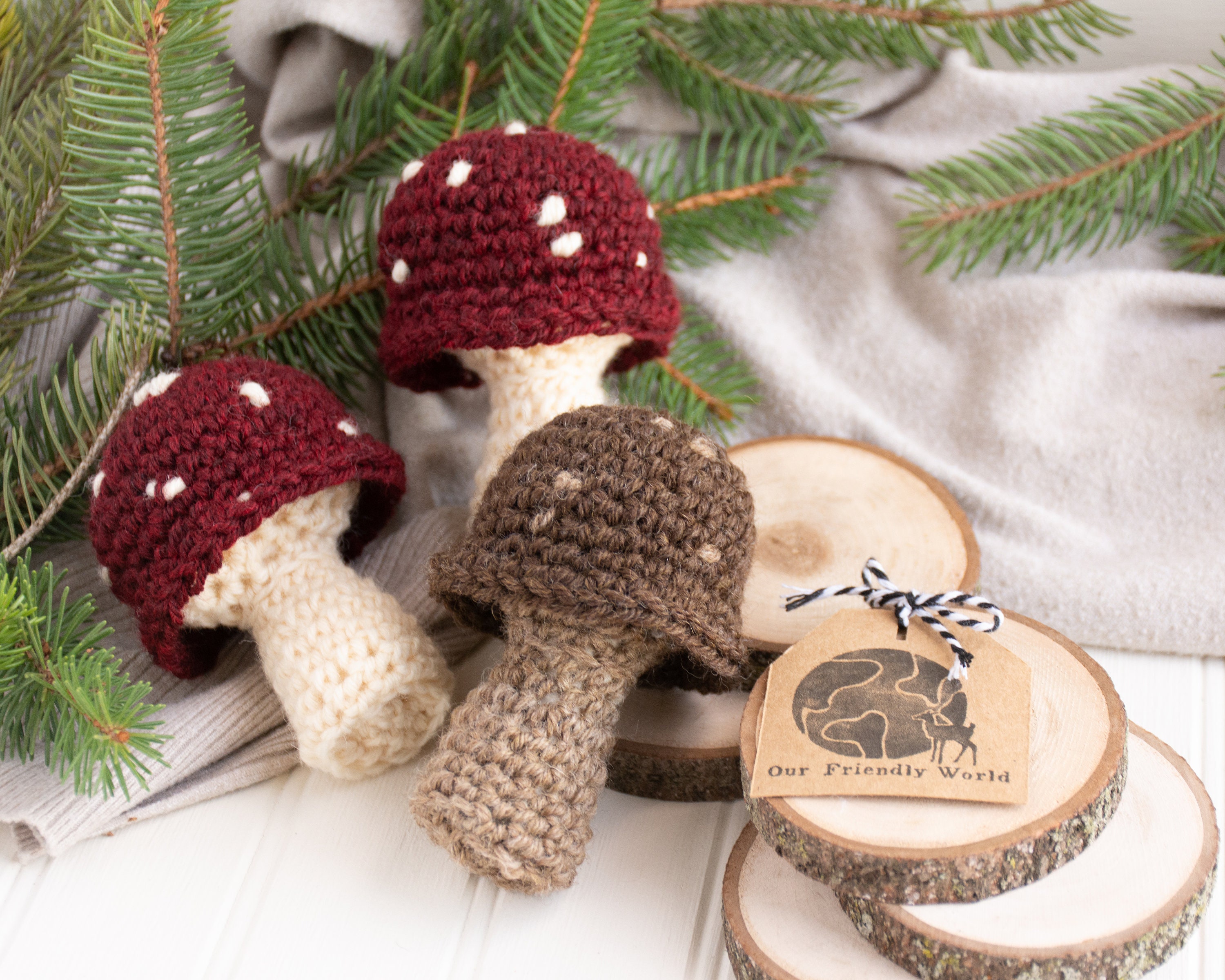 Mushroom Crochet Kit, Mushroom Crochet Pattern, Mushroom Felting Kit,  Amigurumi Kit, DIY Crochet Kit, Ecofriendly Crafts, Sustainable Gifts 