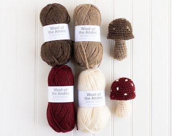 Mushroom Crochet Kit, Mushroom Crochet Pattern, Mushroom Felting Kit, Amigurumi Kit, DIY Crochet Kit, Ecofriendly Crafts, Sustainable Gifts