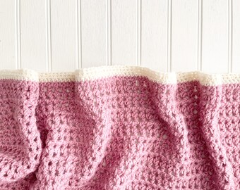Patroon boho-gehaakt babydekentje: gezellig roze ontwerp (pdf-patroon)