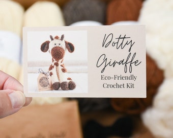 Dotty Giraffe Crochet Kit: Beginner Friendly, Learn to Crochet
