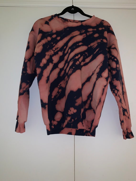 Navy Small Bleach Dye Sweatshirt Canada