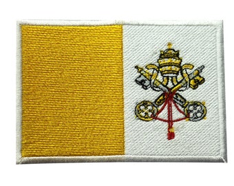 STATO DELLA CITTA DEL VATICANO VATICAN CITY FLAG Sew on Patch Free Postage STATO DELLA CITTA DEL VATICANO VATICAN CITY FLAG Sew on Patch Free Postage