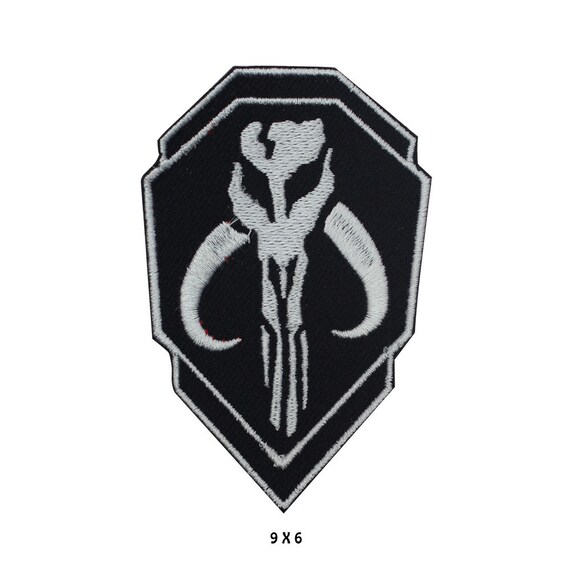 Mandalorian Double Shield Superhero movie Patch Embroidered Iron on Patch Sew on Badge