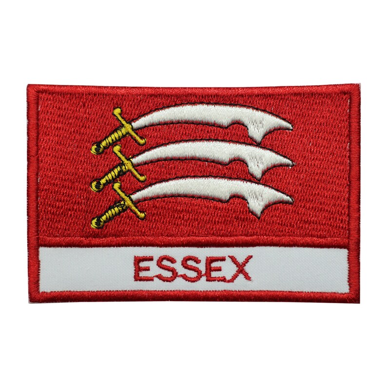 Essex County Flag Patch Iron On Patch Sew On Embroidered Patch Etsy