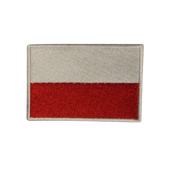 Patch Country Flag Sew On Iron On Jacket Shirt or Pants Poland Color 