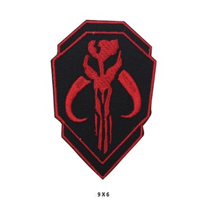 Mandalorian Double Shield Superhero movie Patch Embroidered Iron on Patch Sew on Badge