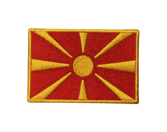 MACEDONIA Flag Patch for Embroidery Cloth Patches Badge Iron Sew On Australia