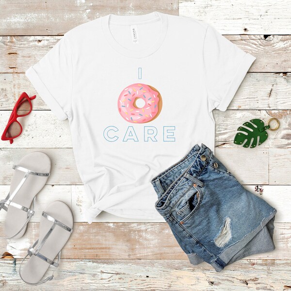 I Donut Care tshirt,  womens, teeshirt, humor, funny, social distance, flowers, floral, flower crown