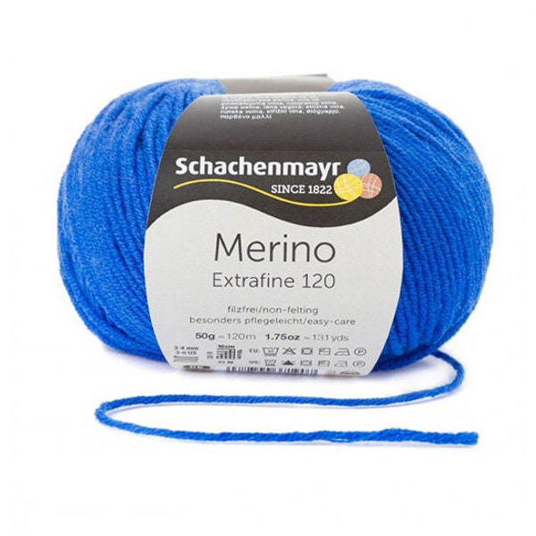 Schachenmayr Wolle, Extrafine, 50G, 00151, Blau