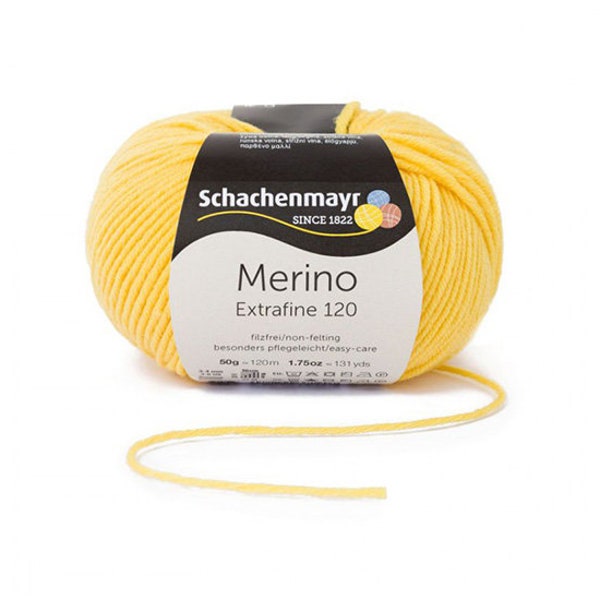 Schachenmayr Wolle, Extrafine, 50G, 00120, Gelb