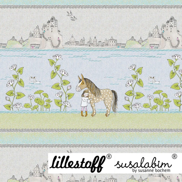 Susalabims Horse Fairy Tale, Lillestoff Bio Jersey, Panel Lillestoff