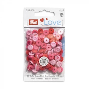 Prym Prym Love Color Snaps Mini sew-on look pink