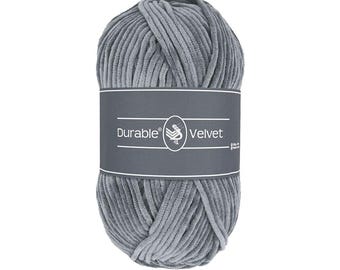 Durable Velvet Wool in Light Gray (2223) Chenille wool
