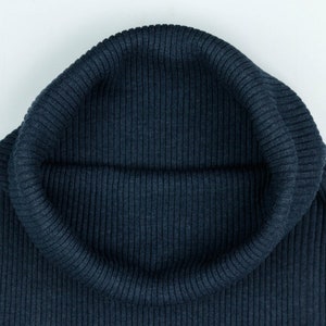 Coarse knit cuffs, tubular fabric, round knitted, mottled, navy blue, ribbed cuffs 075