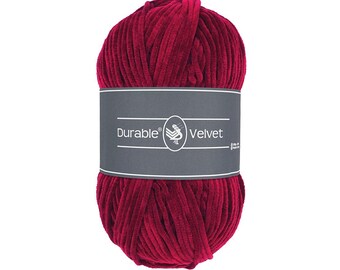 Durable Velvet Wool in Bordeaux 222 Chenille Wool
