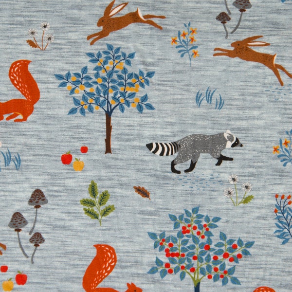 Animals in the forest, gris, HILCO, Sweat, Coton