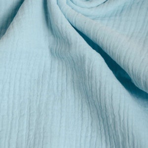 HILCO Double Gauze light blue muslin Oeko-Tex 100 standard