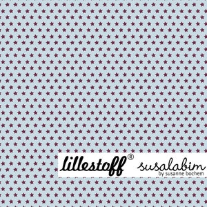 Lillestoff, organic cotton, blue-brown, Susalabims Basicsternchen, woven fabric