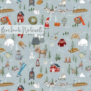 Little Colorful Winter World, Lillestoff Organic Jersey