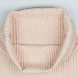 Coarse knit cuffs, tubular fabric, round knitted, mottled, pastel pink, ribbed cuffs 063