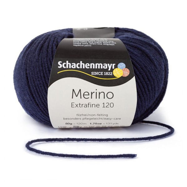 Schachenmayr Wolle, Extrafine, 50G, 00150, Marine