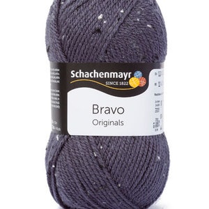 Schachenmayr wool, hand knitting yarn, Bravo, 50G, 08372 (grey-blue tweed)