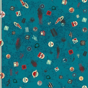 Galaxy Patches by Bienvenido Colorido, Softshell, Rockets, Planets, petrol