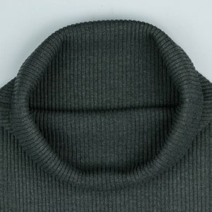 Coarse knitted cuffs, tubular fabric, round knitted, mottled, anthracite, ribbed cuffs 055