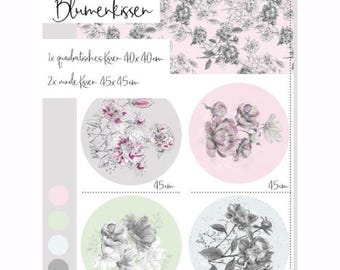 Fabric panel "Flower Pillow" – organic cotton by Lillestoff | Design: Tante Gisi