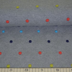 ORGANIC cotton knitwear - 100% cotton - stretchy - polka dots, organic cotton