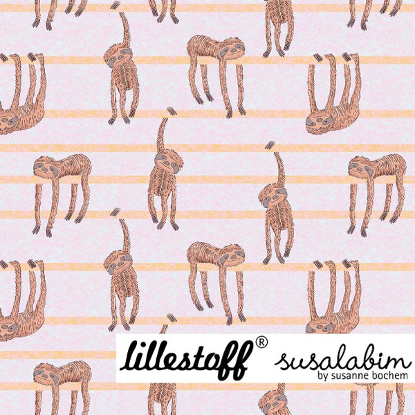 Lazy Animals, Lillestoff Bio Sweat, Susalabim, in Pink, Sloths