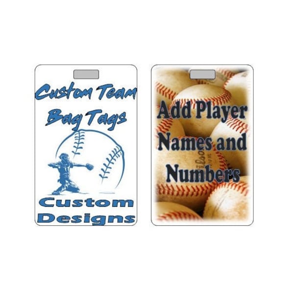 Baseball Bag Tag Etsy