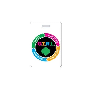 Girl Scouts Bag Tag.  Customizable.  Great gift!