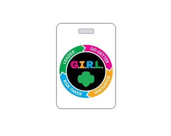 Girl Scouts Bag Tag.  Customizable.  Great gift!