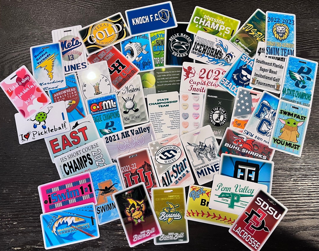 Custom Team Bag Tag. Perfect Swim Team or Sports Team Gift Customize