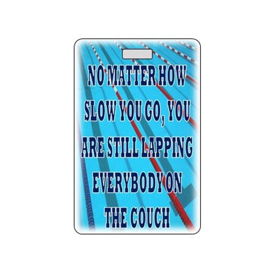 Personalized Swim Bag Tags. Customize Swimmer Name. Made in USA. New