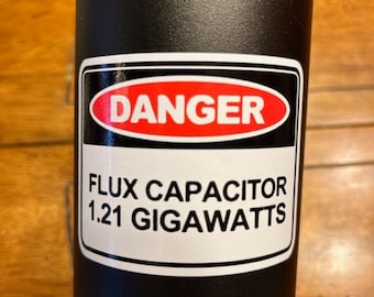 Fun Vinyl Sticker - Back To The Future. Waterproof & Laminated. Sticker Decal for Water Bottles,Laptop,Car. Upgraded Shipping on 5+ ordered