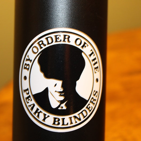 Fun Vinyl Sticker - Peaky Blinders.  Waterproof. Sticker Decal for Water Bottles, Laptop, Car Window. Upgraded Shipping on 5+ ordered