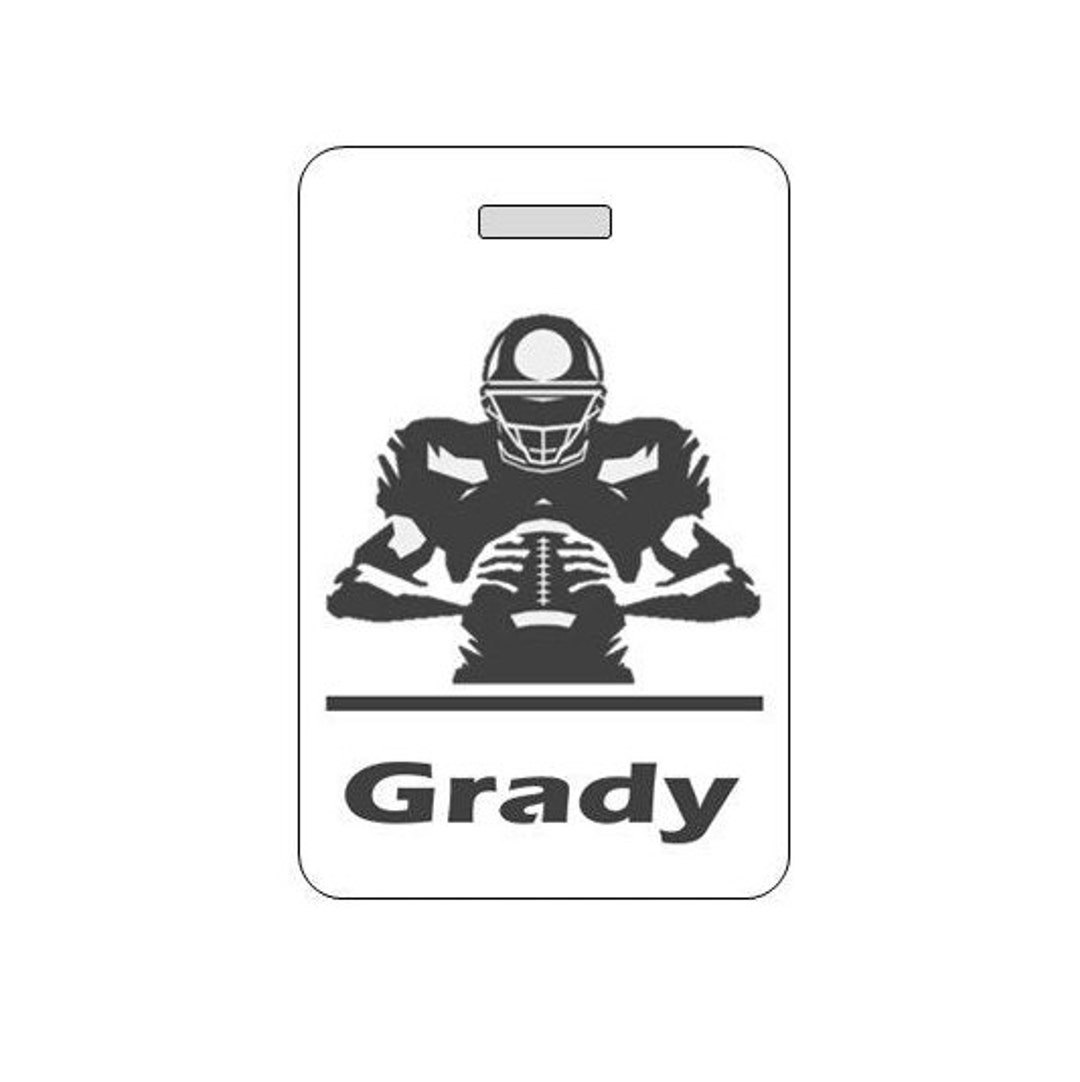 Football Bag Tag. Customizable. Waterproof. Made in USA. Etsy