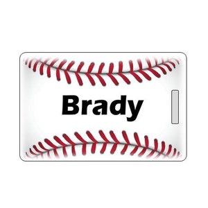 Baseball Bag Tag. Customizable. Waterproof.  Made in the USA.  TOP SELLER