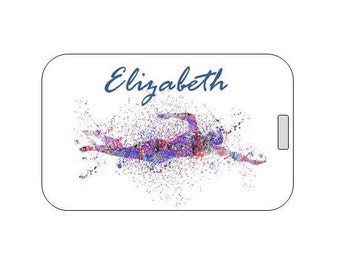 Swim Bag Tag. Customizable. Waterproof. Made in USA.  TOP SELLER