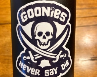 Fun Vinyl Sticker - Goonies.  Waterproof & Laminated. Sticker Decal for Water Bottles, Laptop, Car. Upgraded Shipping on 5+ ordered