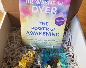 The Power of Awakening Kit | Dr. Wayne W. Dyer Book | Gemstones | Flower Sage