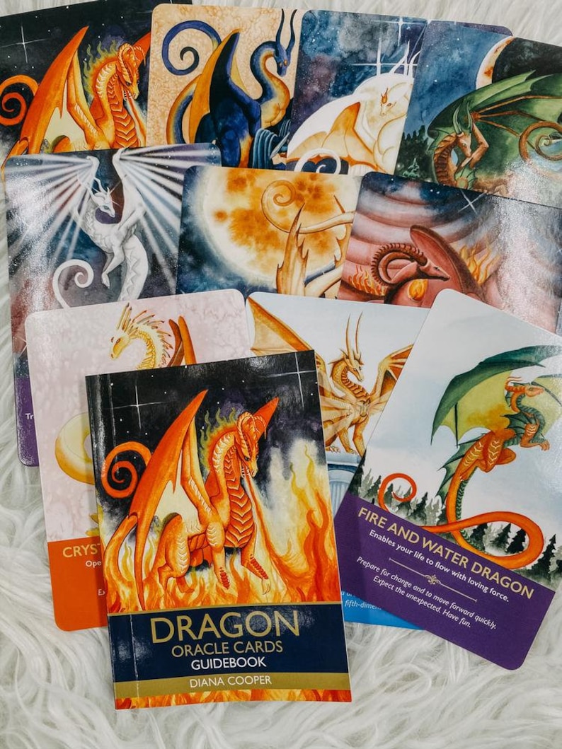 Dragon Oracle Cards Deck and Guidebook | Etsy