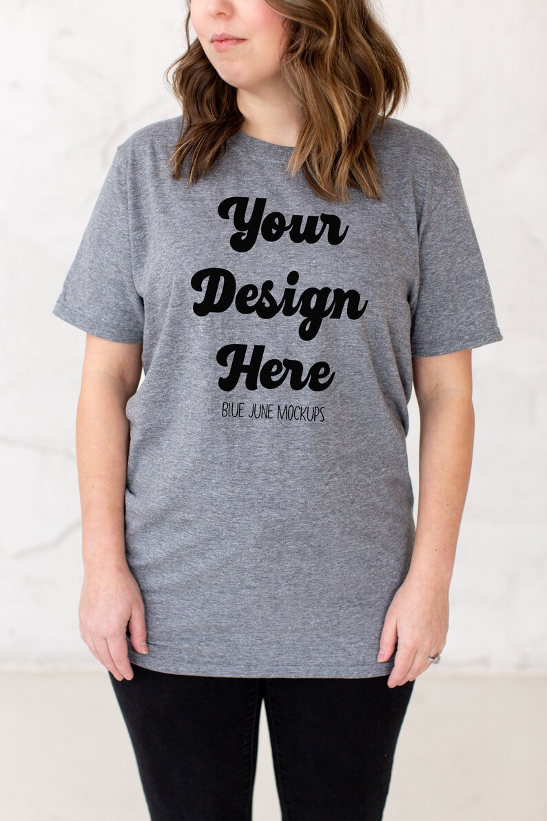 Download Gildan Shirt Mockup Heather Grey T-Shirt Mockup Tee Shirt | Etsy