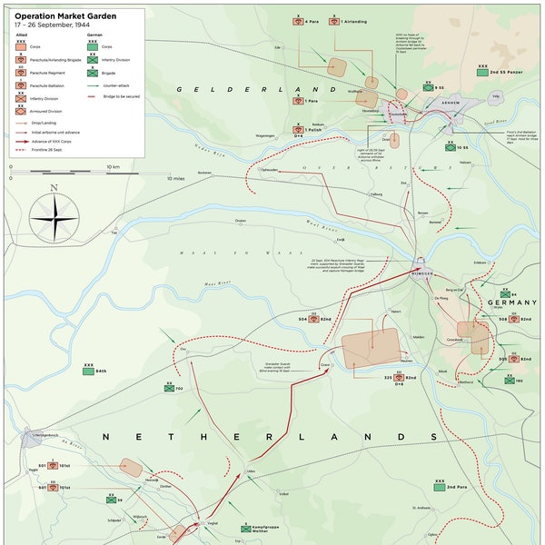 Operation Market Garden, 1944 Map